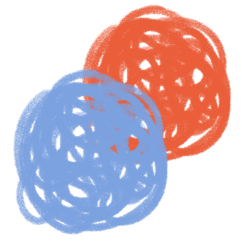 Tomato Soup + Powder Blue