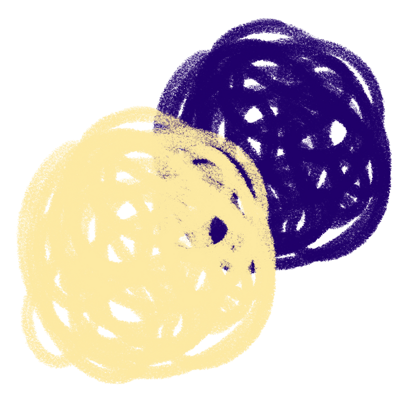 Dark Blue + Butter Yellow