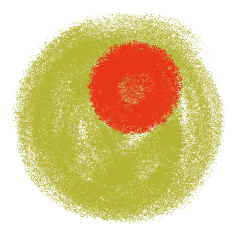 Vert Olive + Rouge